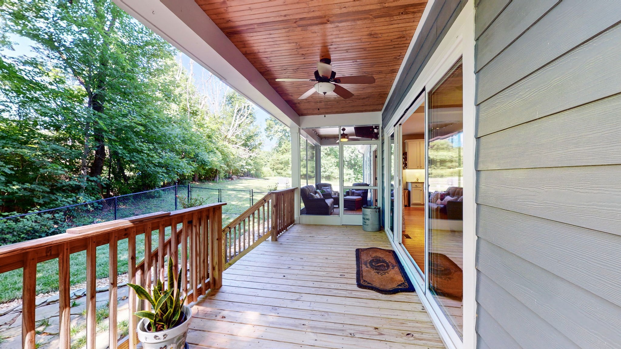 4852 Ash Hill Road Spring Hill, TN 37174 - Photo 51 of 60 a view of balcony with couch and wooden fence