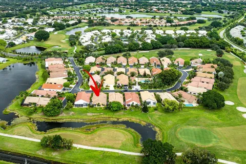 an aerial view of lake residential house with outdoor space