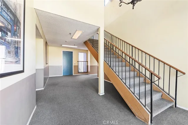 a view of an entryway with staircase