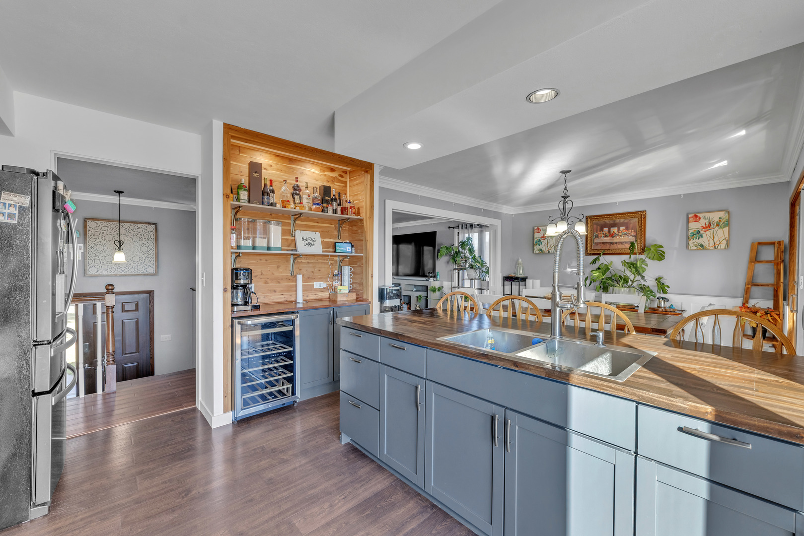 6338 Thicket Lane Cherry Valley, IL 61016 - Photo 11 of 43 a kitchen with lots of counter top space and wooden floor