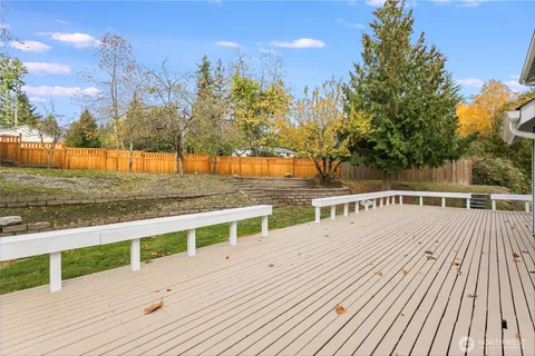a view of backyard with green space