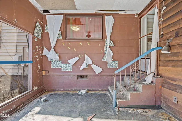 a backyard of a house