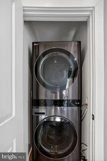 a close view of washer and dryer