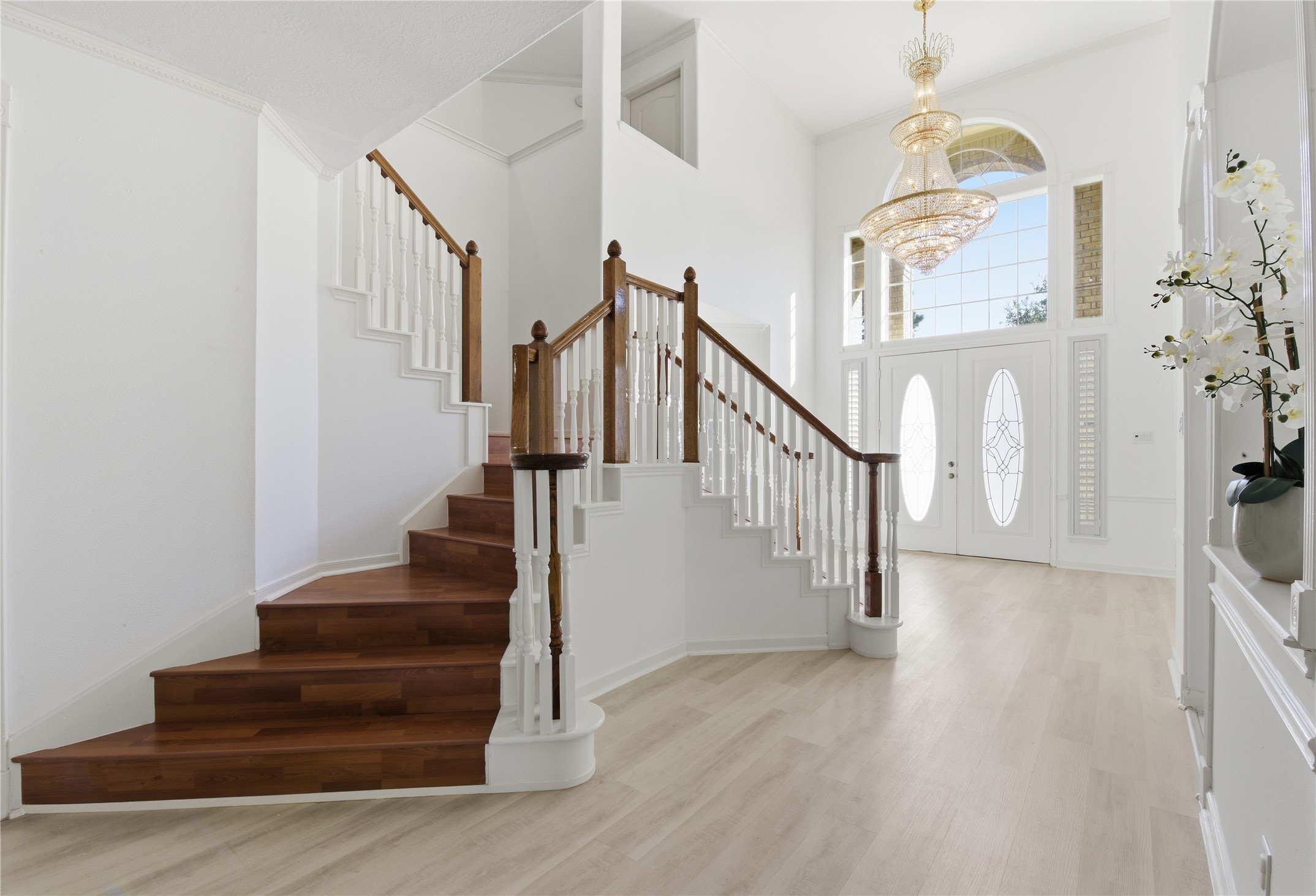 16614 Shorecrest Drive Houston, TX 77095 - Photo 8 of 50 a view of entryway and hall with wooden floor