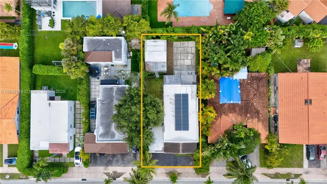 an aerial view of multiple house