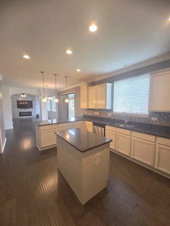 a kitchen with stainless steel appliances granite countertop a sink and a stove