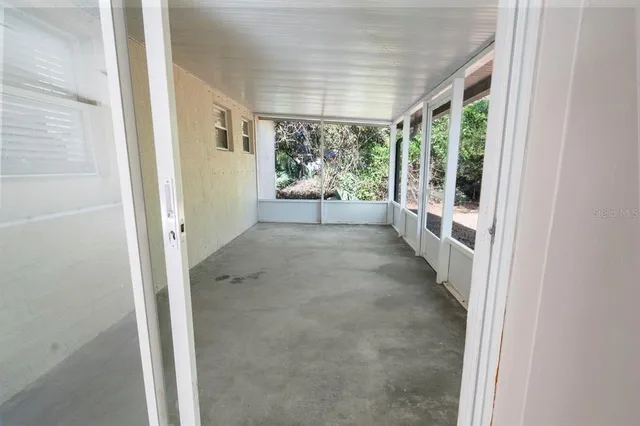 a view of a room with window