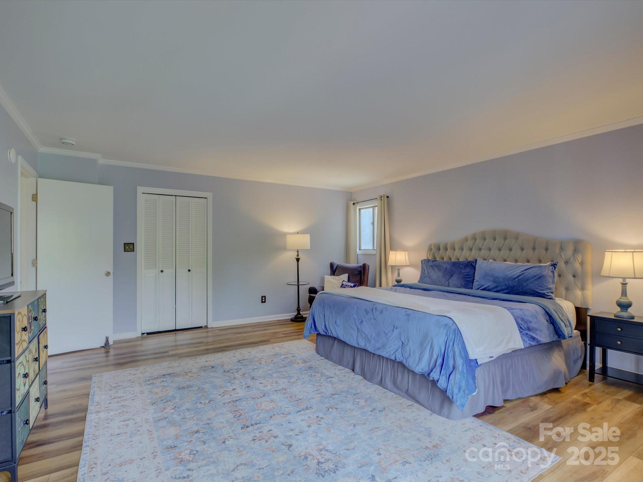 1114 Palmyra Drive Tega Cay, SC 29708 - Photo 18 of 48 a spacious bedroom with a bed and a fireplace