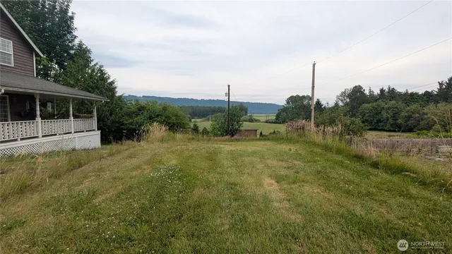 a view of outdoor space with a garden