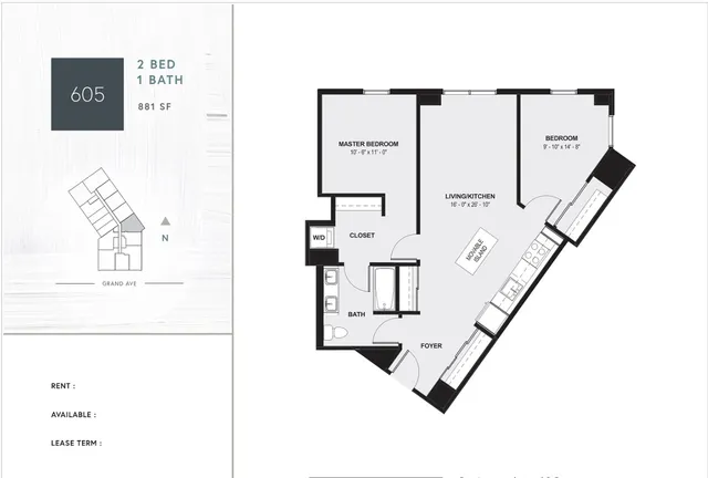 $3,050 | 710 West Grand Avenue, Unit 605, Chicago, IL 60654