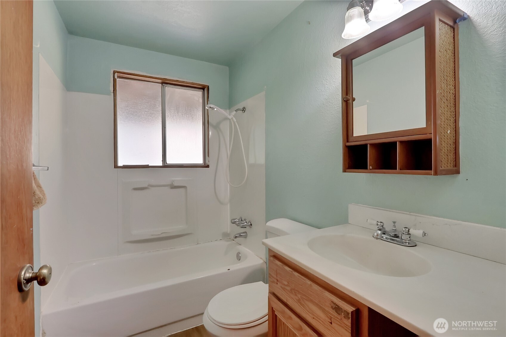 514 Higgins Greig Road South Roy, WA 98580 - Photo 8 of 19 a bathroom with a sink toilet a mirror and shower