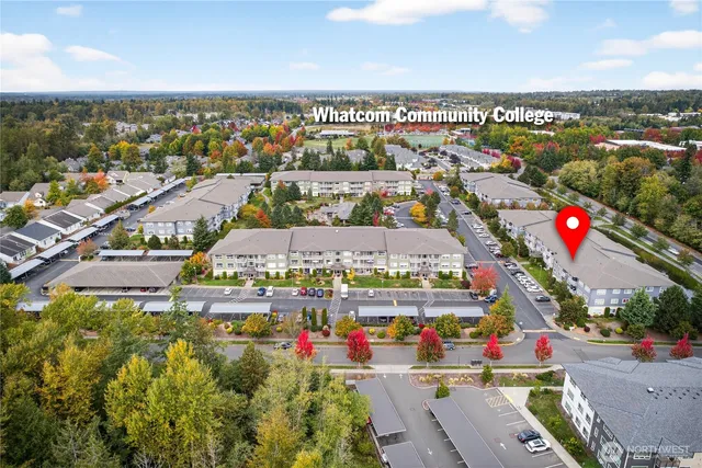 an aerial view of a city