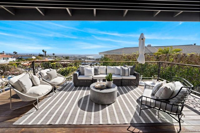 a view of a city and ocean view