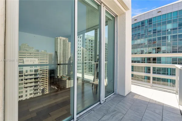 a view of a city from a building
