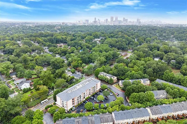 an aerial view of a city