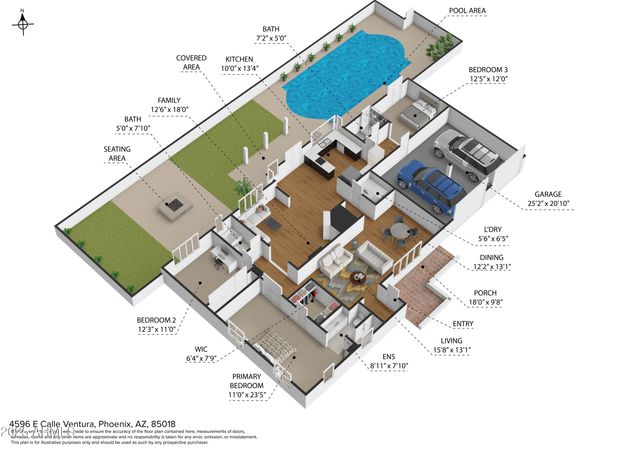 $1,590,000 | 4596 East Calle Ventura, Phoenix, AZ 85018