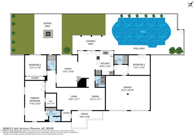 $1,590,000 | 4596 East Calle Ventura, Phoenix, AZ 85018