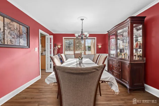 a view of a dining room and livingroom