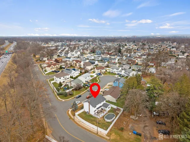 an aerial view of multiple house