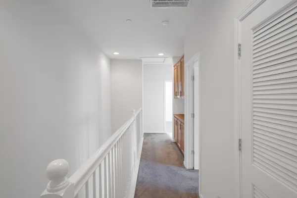 a view of hallway with stairs