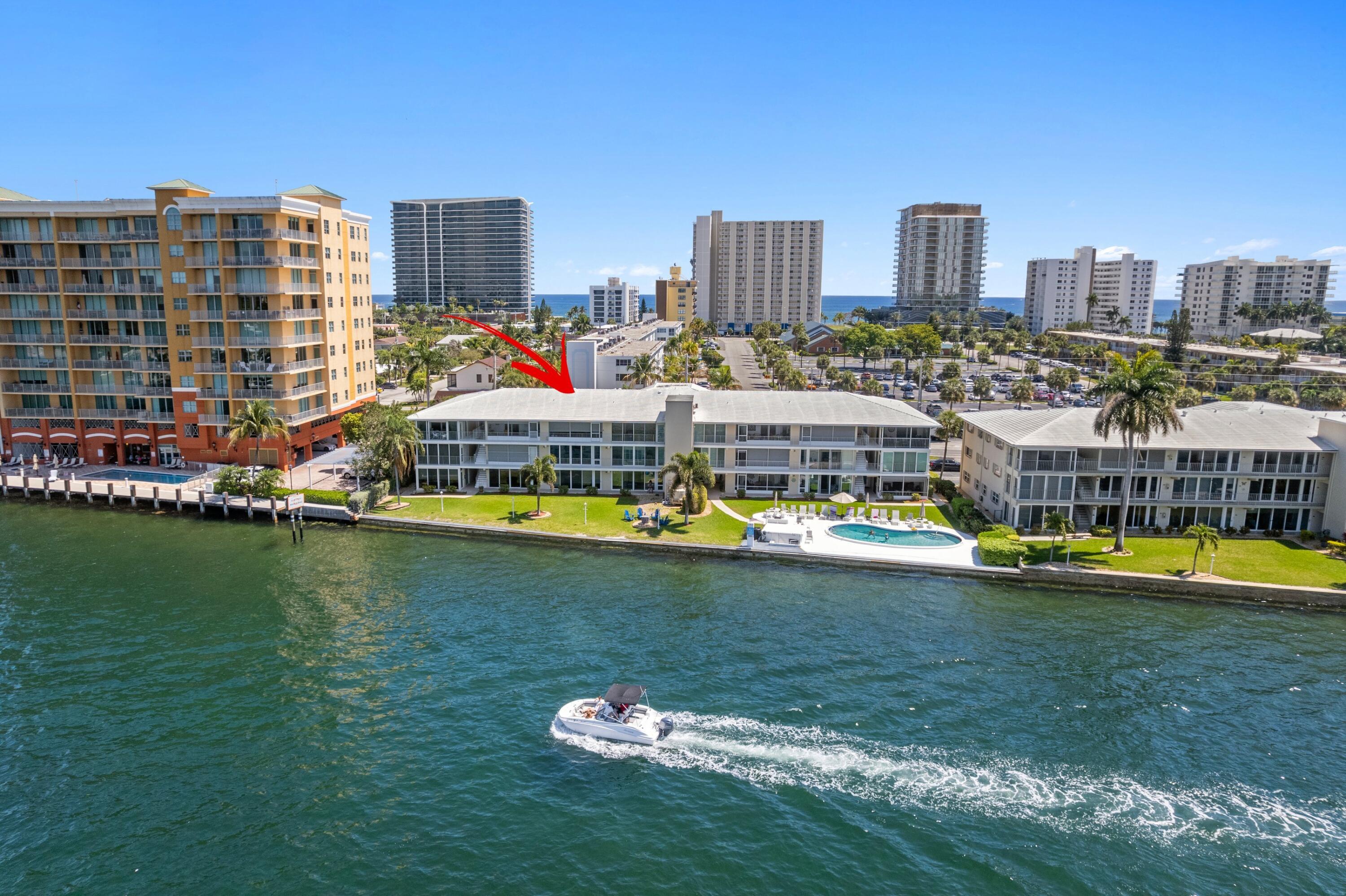 801 North Riverside Drive, Unit 7B Pompano Beach, FL 33062 - Photo 16 of 35 Aerial View