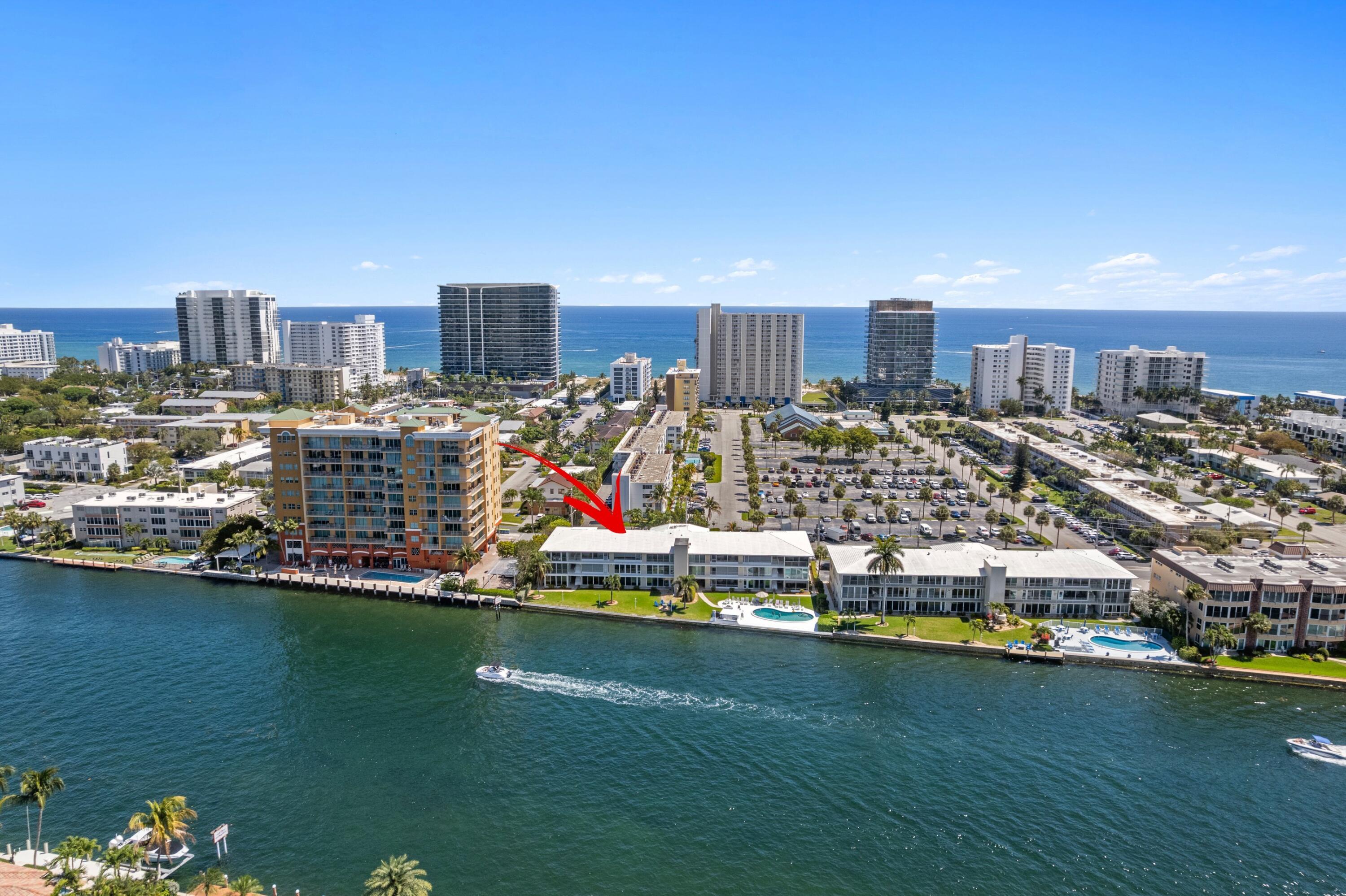 801 North Riverside Drive, Unit 7B Pompano Beach, FL 33062 - Photo 24 of 35 Aerial Neighborhood View