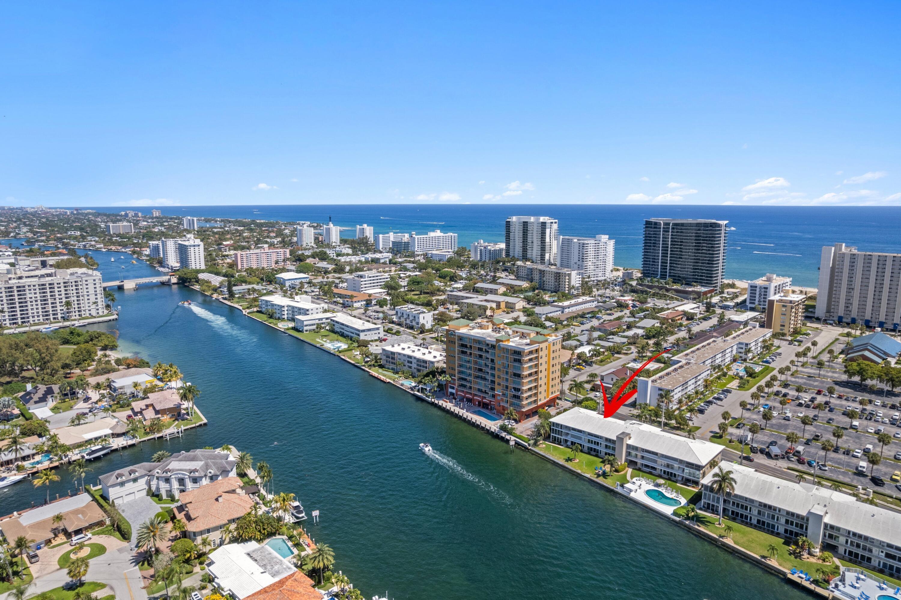 801 North Riverside Drive, Unit 7B Pompano Beach, FL 33062 - Photo 25 of 35 Aerial Neighborhood View