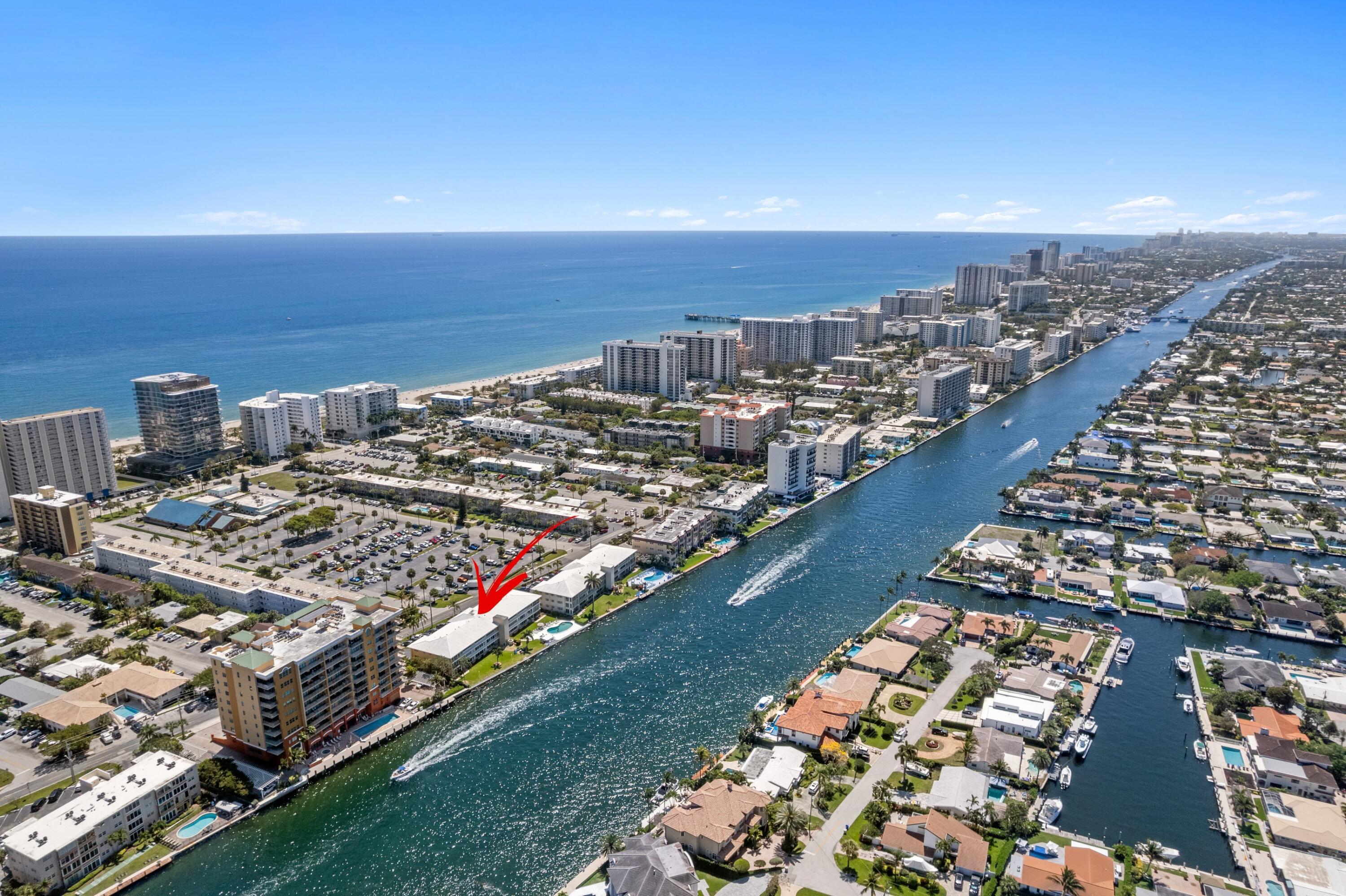 801 North Riverside Drive, Unit 7B Pompano Beach, FL 33062 - Photo 26 of 35 Aerial Neighborhood View
