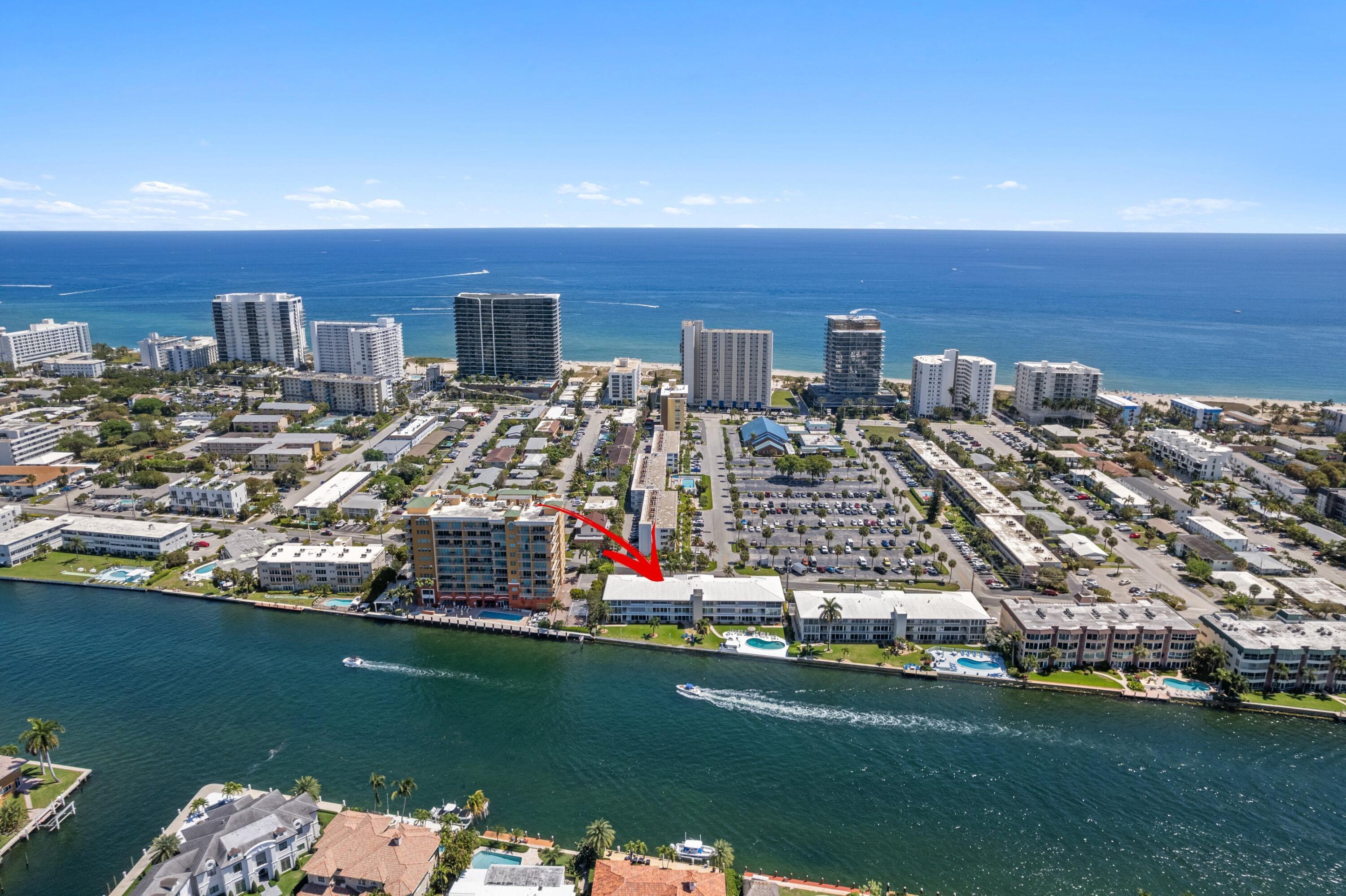 801 North Riverside Drive, Unit 7B Pompano Beach, FL 33062 - Photo 28 of 35 Aerial Neighborhood View