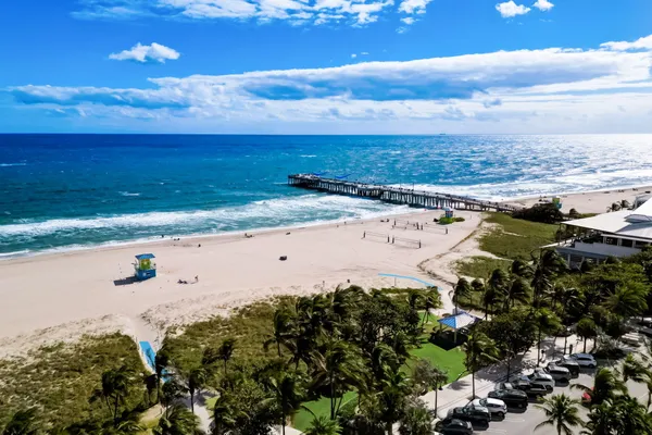 a view of an ocean and beach