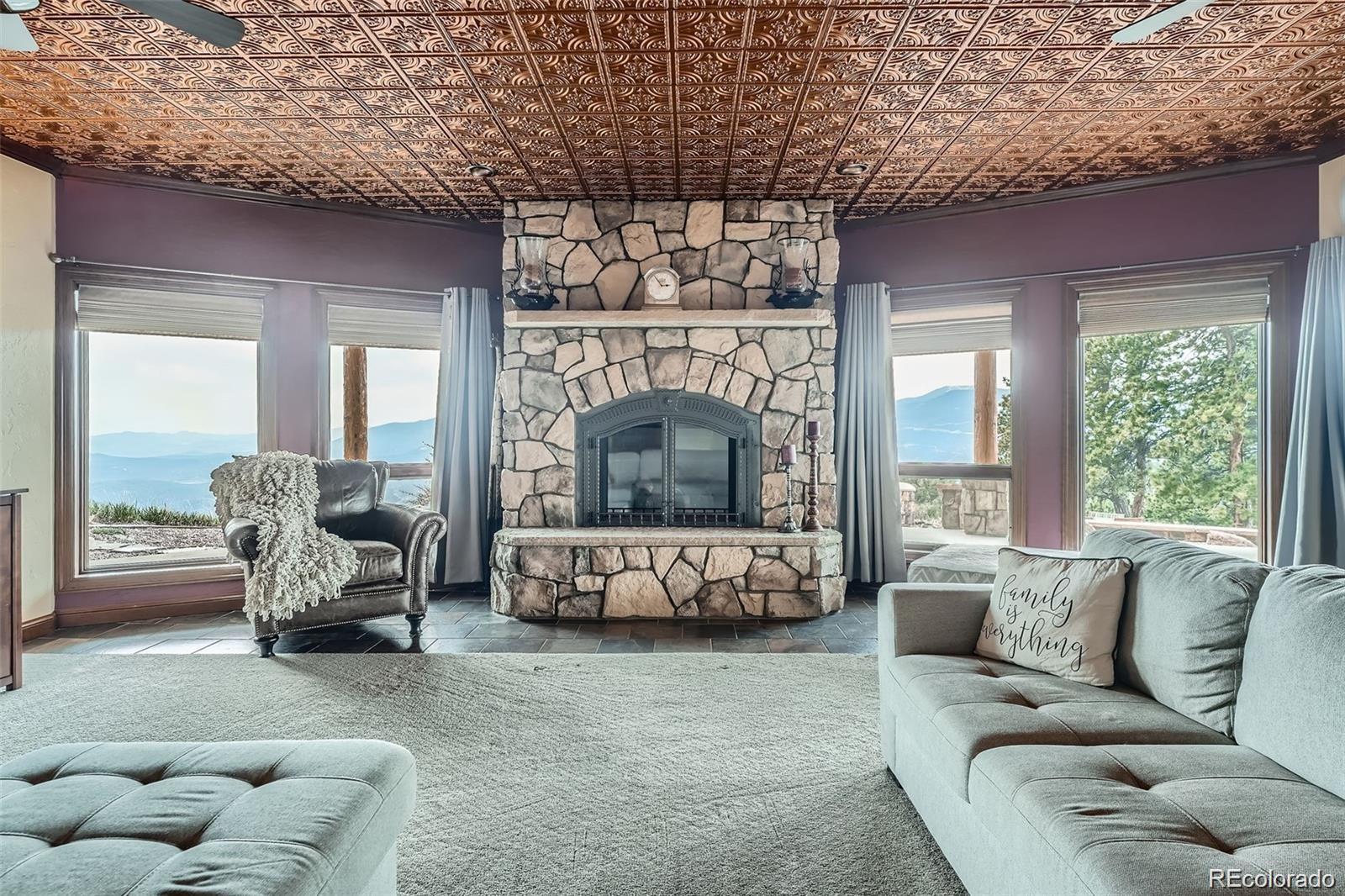 401 Raptor Point Golden, CO 80403 - Photo 14 of 40 a living room with furniture and a fireplace