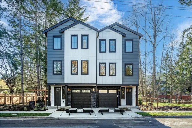 a view of a building with a street