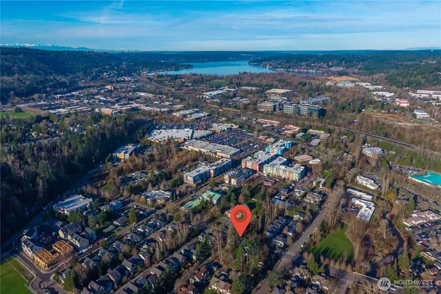 an aerial view of multiple house