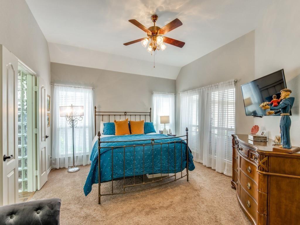 9962 Bell Rock Road Frisco, TX 75035 - Photo 18 of 28 a bedroom with a bed and a tv