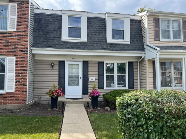 a front view of a house
