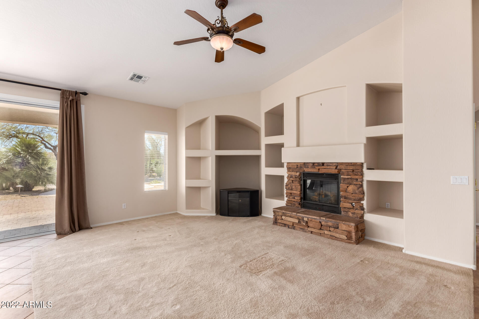 4451 East Sleepy Ranch Road Cave Creek, AZ 85331 - Photo 2 of 22 Family Room w/Gas Fireplace