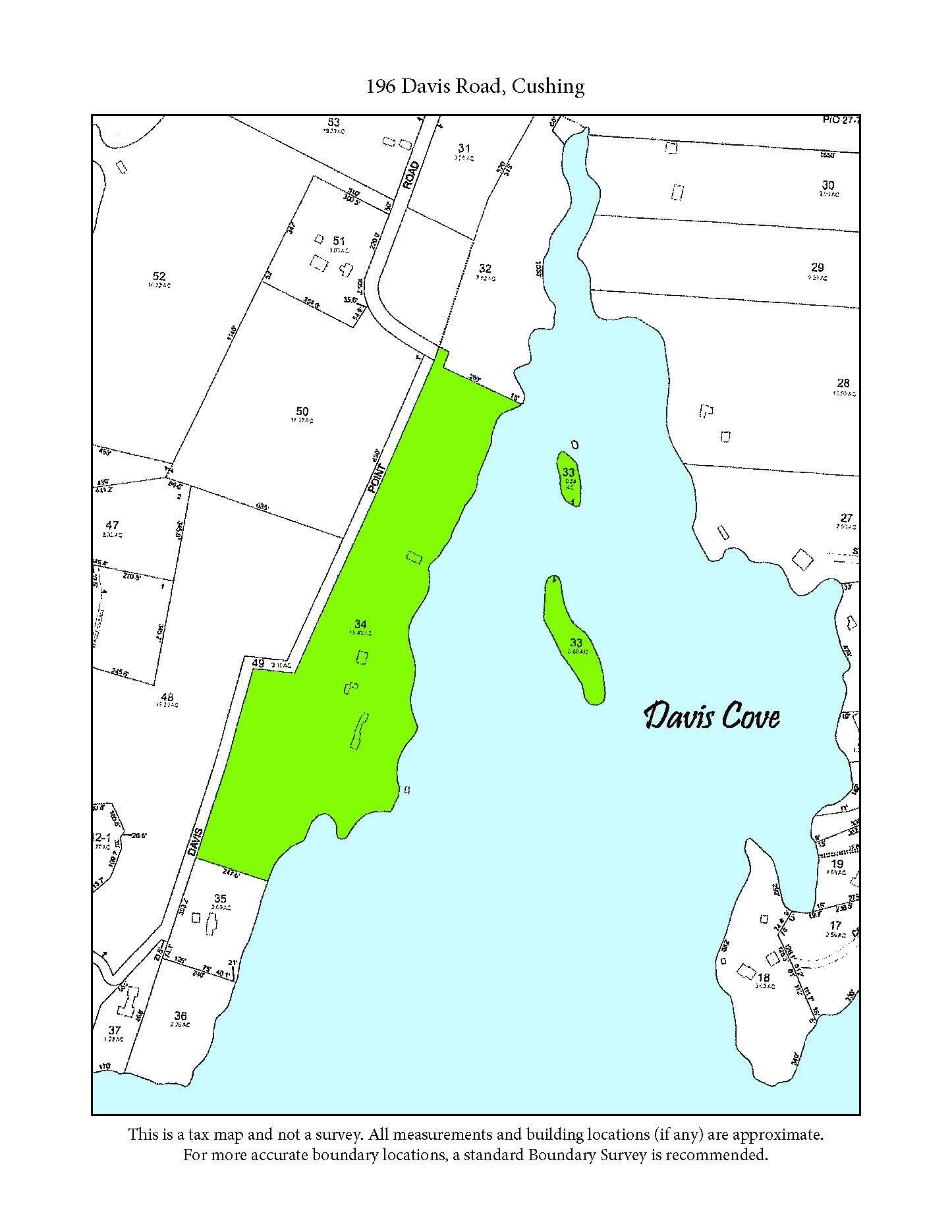 196 Davis Point Road Cushing, ME 04563 - Photo 63 of 63 Cushing Map 29 Davis Cove
