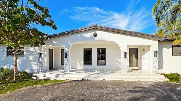 a front view of a house