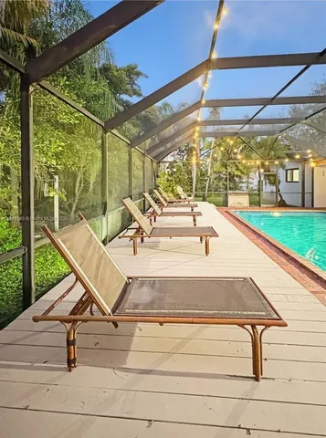 a outdoor space with patio furniture