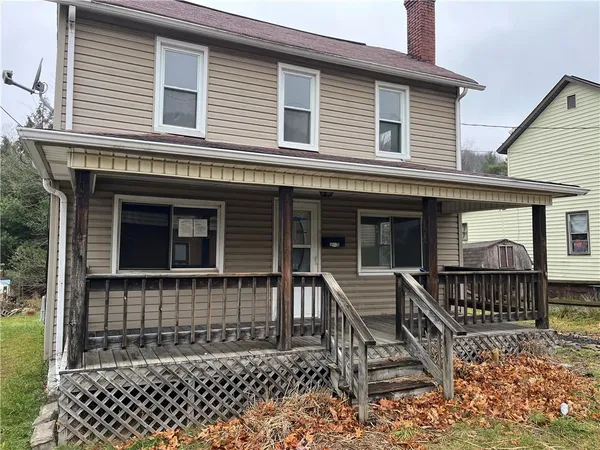 front view of a house with a porch