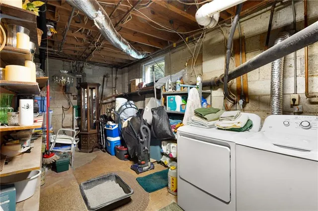 a view of storage and utility room