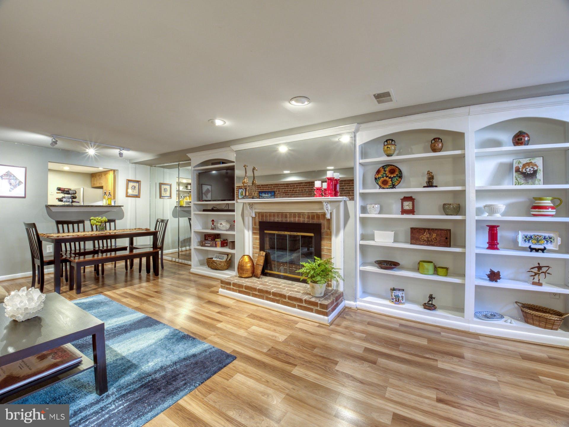 1808 Belmont Road Northwest, Unit 1 Washington, DC 20009 - Photo 5 of 30 Wood burning fireplace and amazing built ins