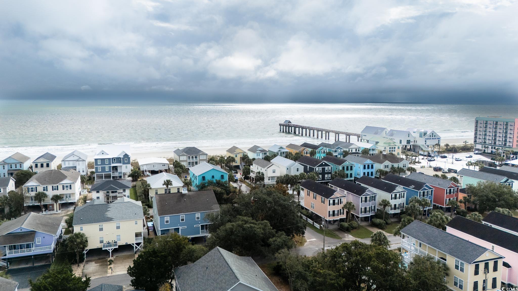 114 North Pinewood Drive Surfside Beach, SC 29575 - Photo 11 of 40 Aerial view featuring a water view