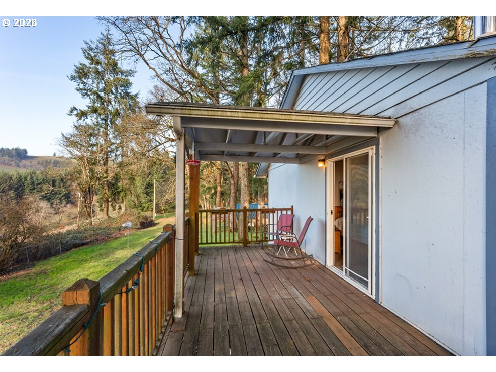 4210 Northeast Breyman Orchards Road Dayton, OR 97114 - Photo 20 of 48 a view of two chairs and table in the balcony