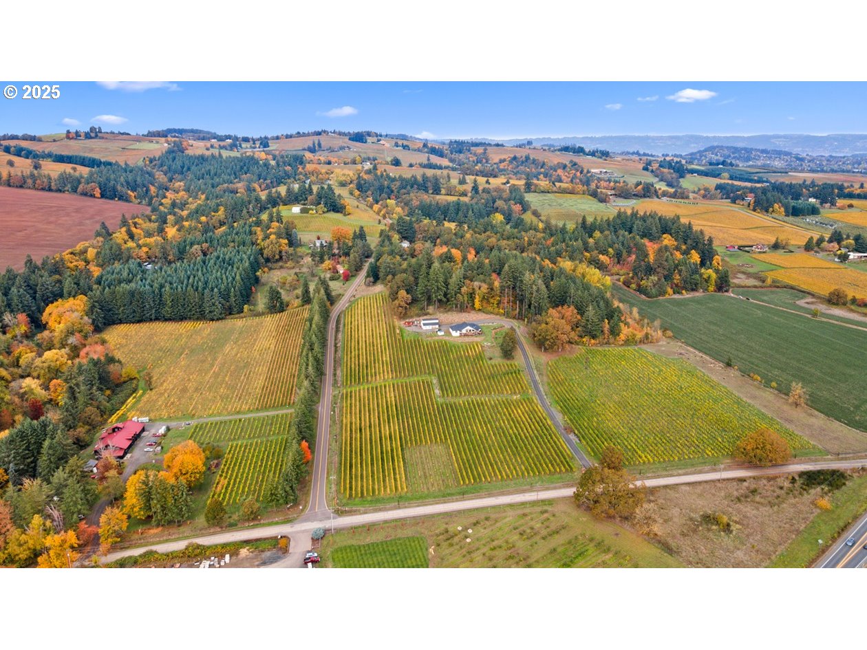 4210 Northeast Breyman Orchards Road Dayton, OR 97114 - Photo 43 of 48 an aerial view of residential houses with outdoor space