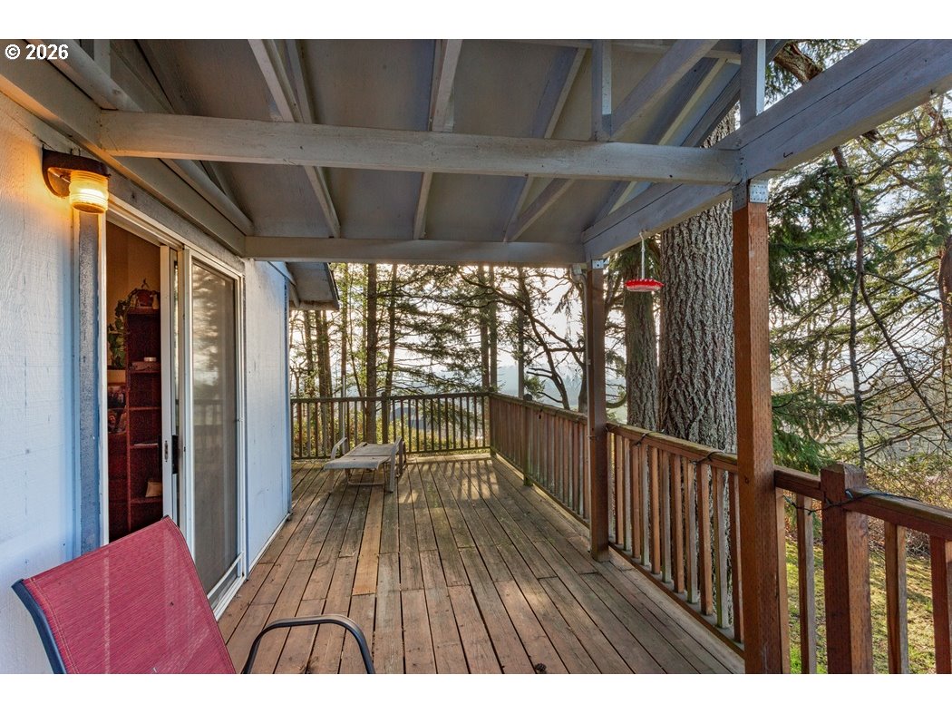 4210 Northeast Breyman Orchards Road Dayton, OR 97114 - Photo 8 of 48 a view of balcony with wooden floor