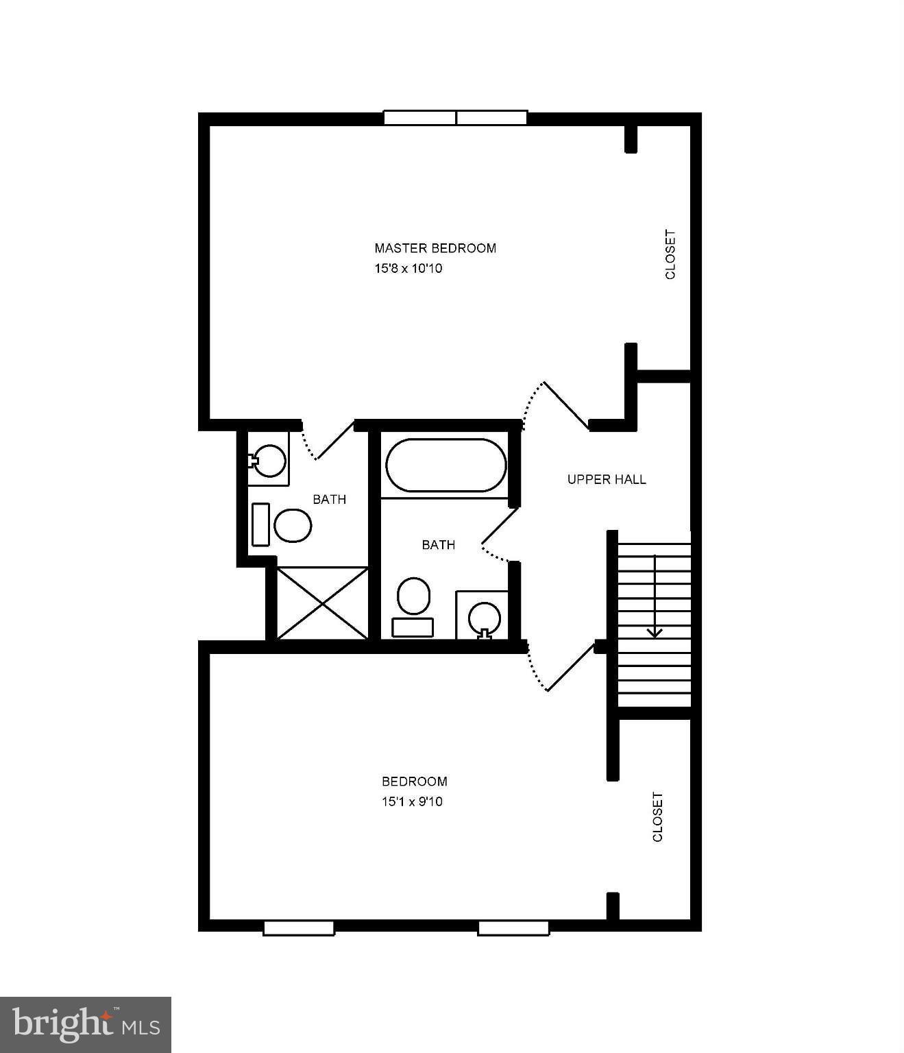 7937 Forest Path Way Springfield, VA 22153 - Photo 27 of 28 Floor Plan Upper Level