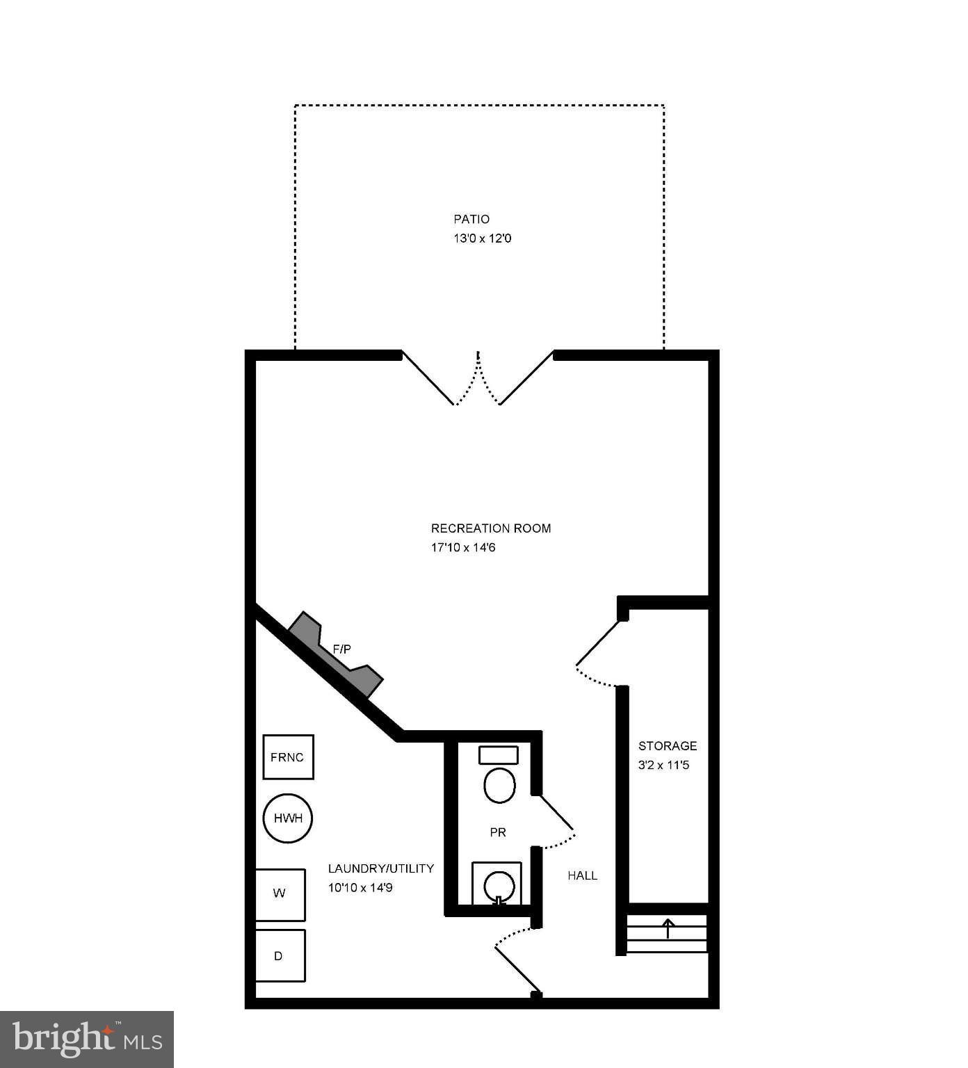 7937 Forest Path Way Springfield, VA 22153 - Photo 28 of 28 Floor Plan Lower Level