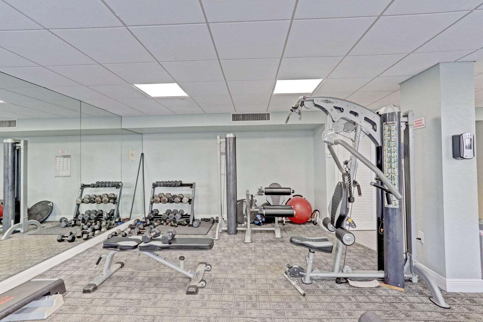 4200 North Ocean Drive, Unit 2201 Singer Island, FL 33404 - Photo 25 of 65 a view of a room with gym equipment