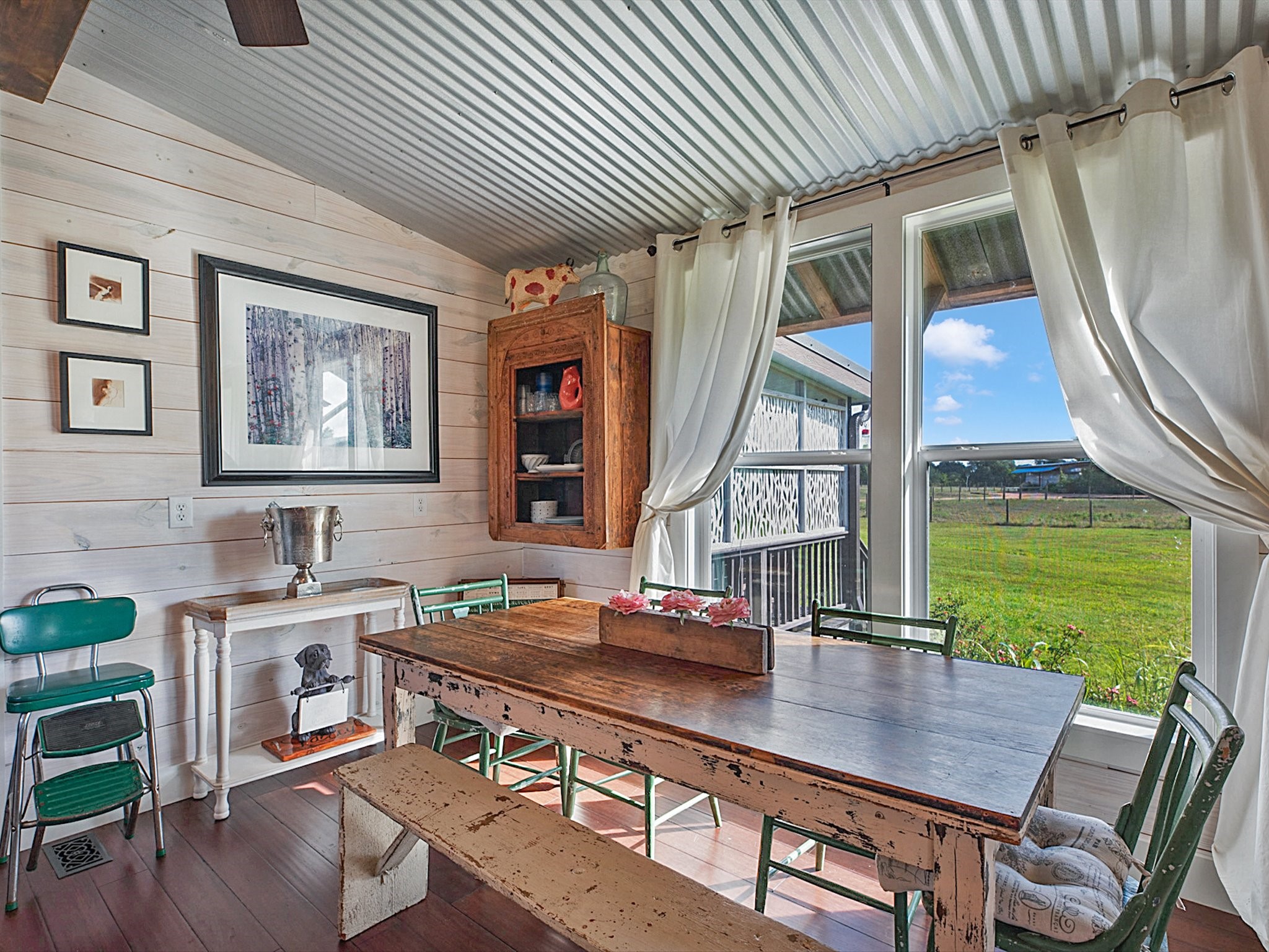 3643 Noak Road Round Top, TX 78954 - Photo 12 of 32 Dining table in the Max cabin. Overlooks the back pasture.